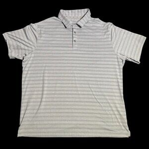 WALTER HAGEN Men's Gray Stripped Polo